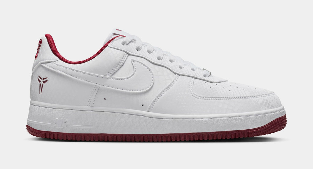 Kobe Air Force 1 Lower Merion Mens Lifestyle Shoes (White/Team Red/Team Red/White)