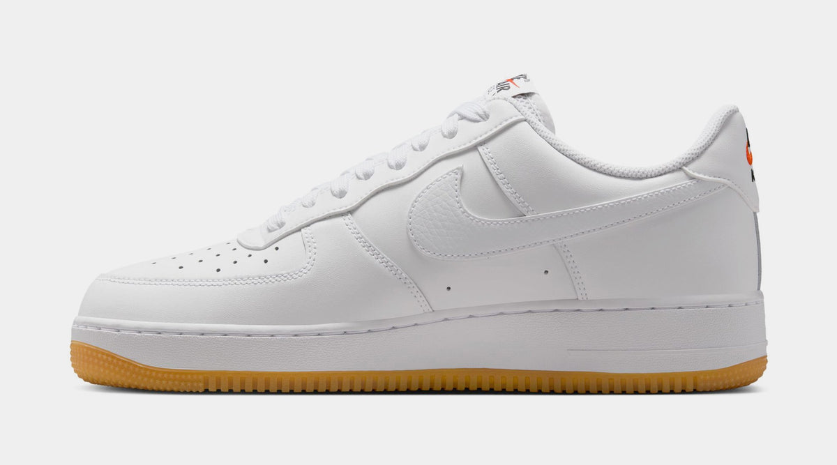 Air Force 1 Mens Lifestyle Shoes (White/Gum Yellow/Safety Orange/White)