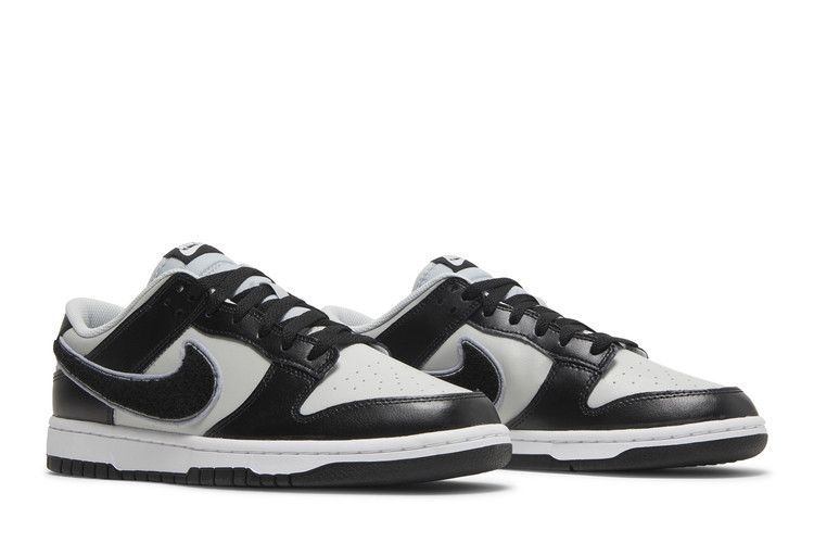 Nike Dunk Low Chenille Swoosh Black Grey