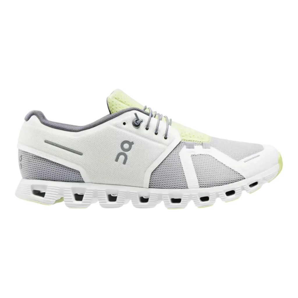 On Cloud 5 Push Running Shoe in Undyed White/Glacier Mesh | Men