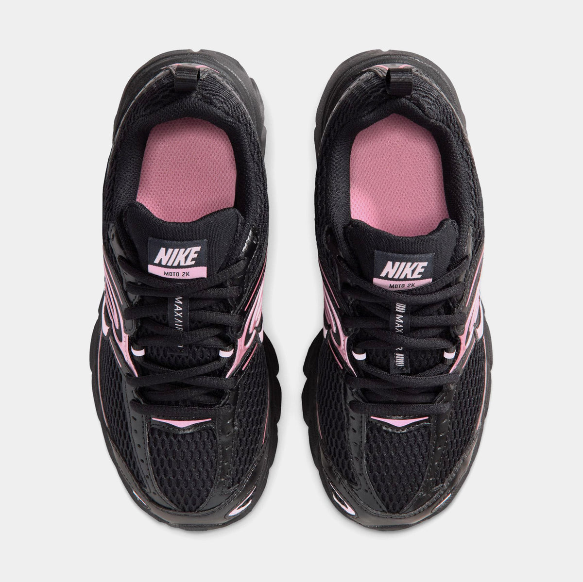 Air Max Moto 2K Grade School Running Shoes (Black/Pink Foam/Pink Rise)