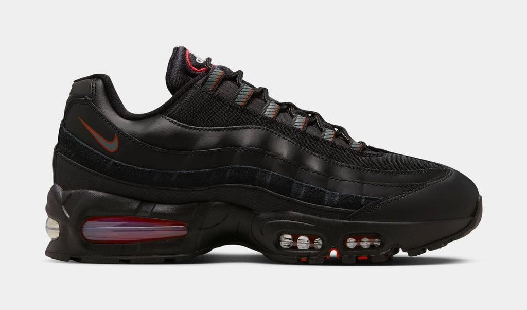 Air Max 95 Big Bubble Mens Running Shoes (Black/Smoke Grey/Univertsity Red/White)