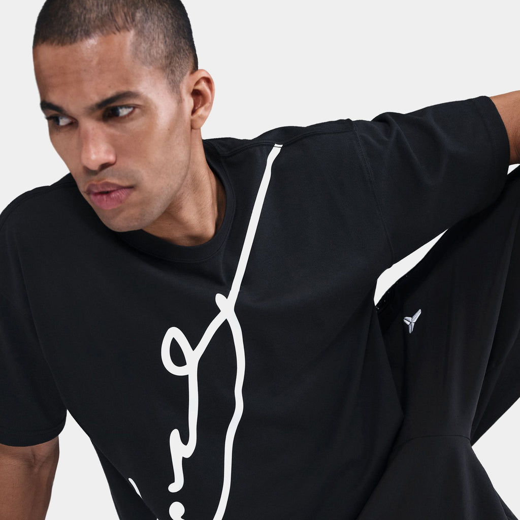 Kobe Dri Fit Basketball Mens Short Sleeve Shirt (Black/White)