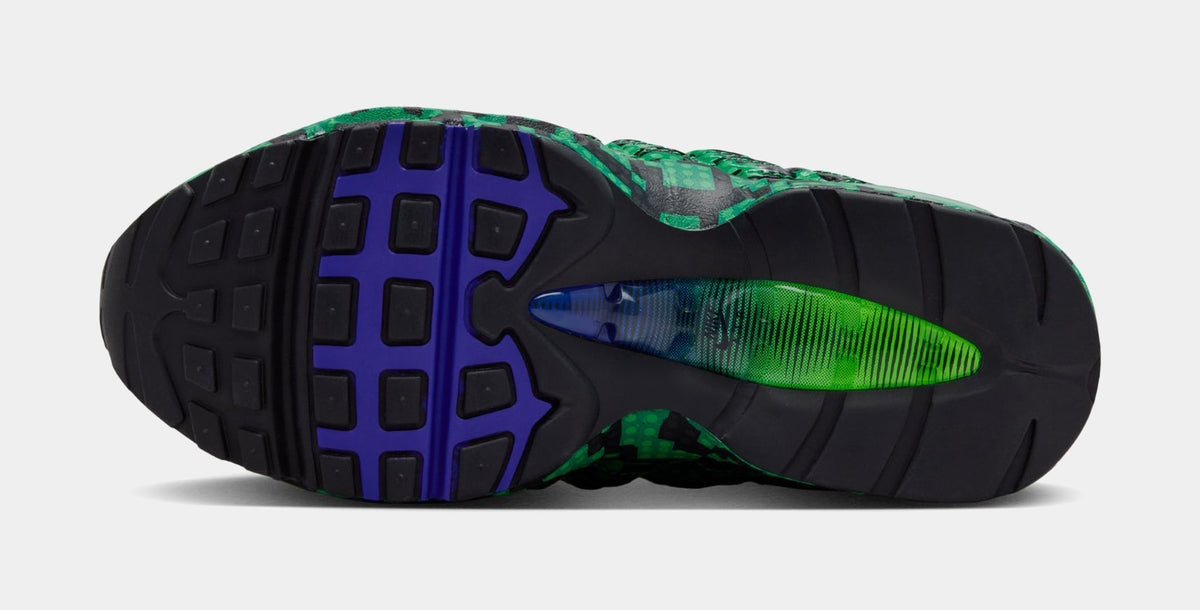 LEGO x Air Max 95 Lucky Green Grade School Lifestyle Shoes (Lucky Green/Metallic Silver/Black/Green Strike/Dark Concord) Free Shipping