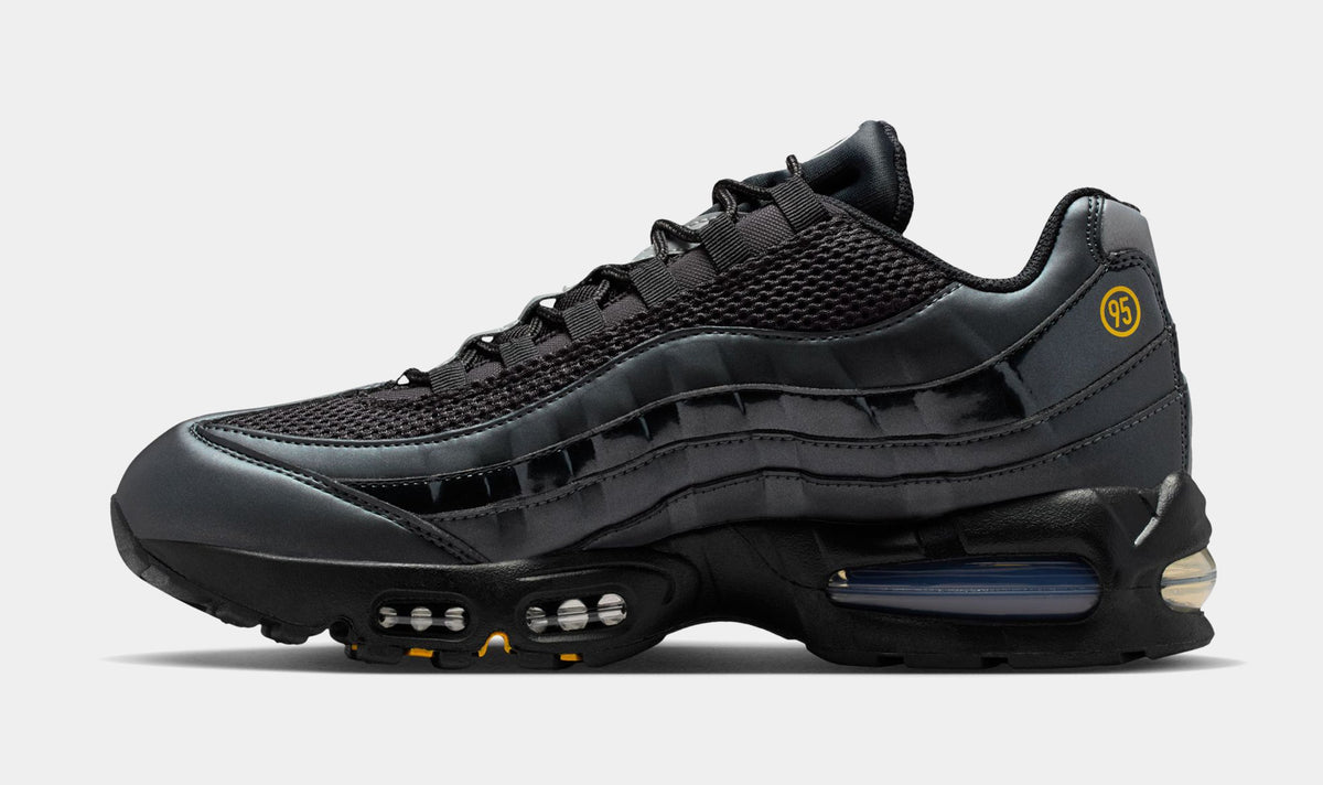 Air Max 95 Big Bubble Total 90 Mens Running Shoes ( Black/University Gold/Metallic Silver/White)