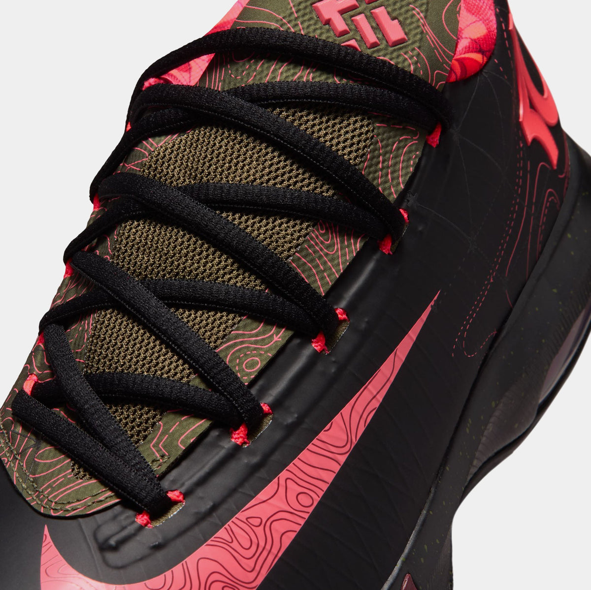 KD 6 Meteorology Black and Medium Olive Mens Basketball Shoes (Black/Atomic Red/Medium Olive/Noble Red)