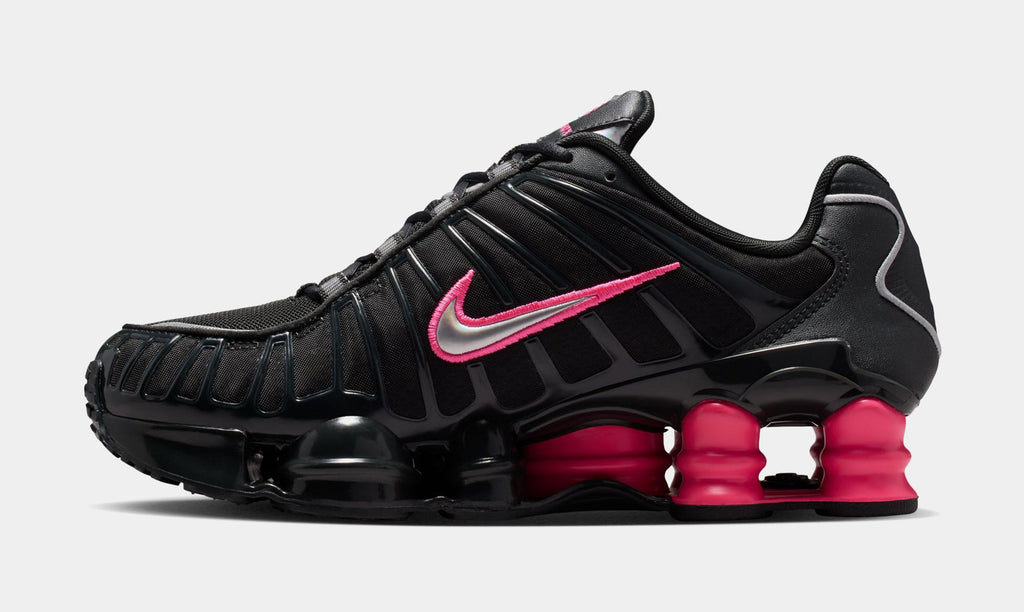 Shox TL Womens Running Shoes (Off Noir/Hyper Pink/Metallic Silver)