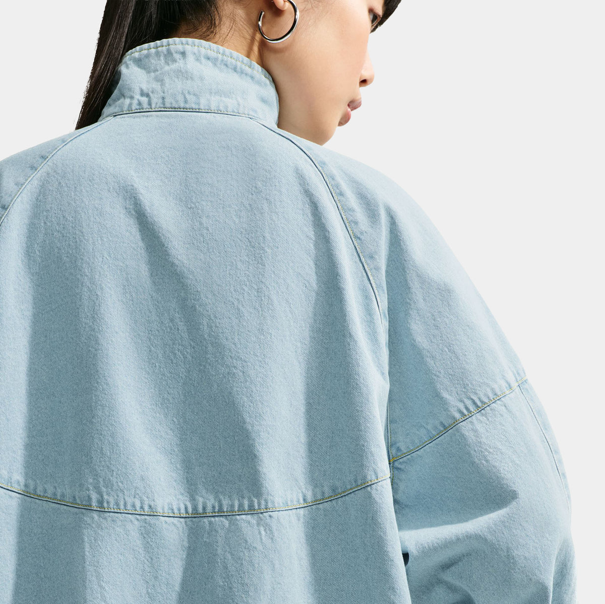Windrunner Oversized Denim Womens Jacket (Light Armoury Blue/Work Blue)