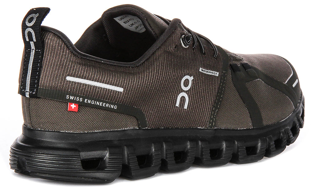 On Running Cloud 6 Waterproof In Black Charcoal For Men