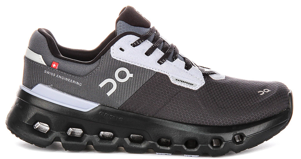 On Running Cloudrunner 2 Waterproof In Black Grey For Women