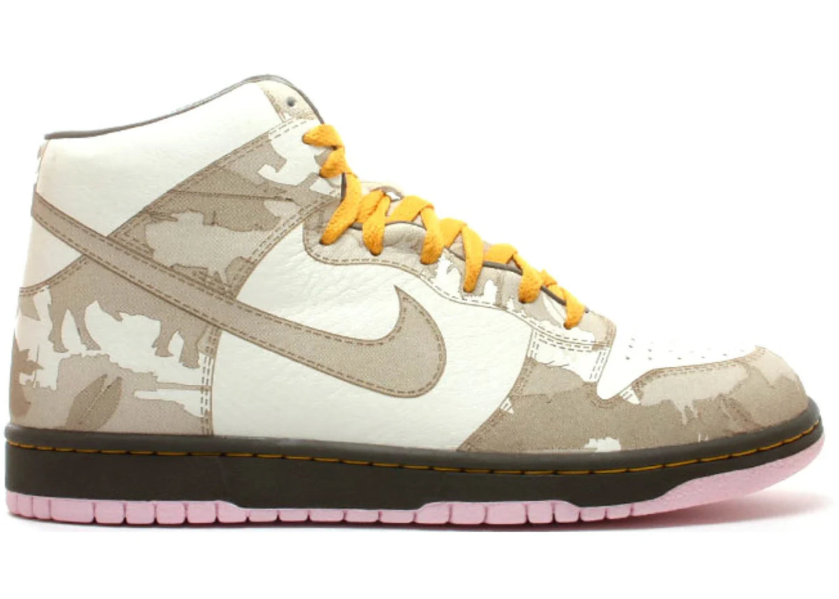Nike Dunk High 1 Piece White Khaki Pink Ice