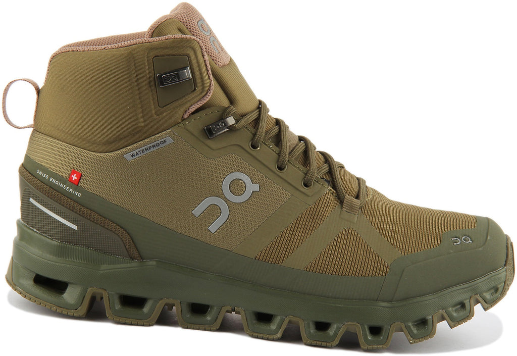 On Running Cloudrock Waterproof In Olive For Women