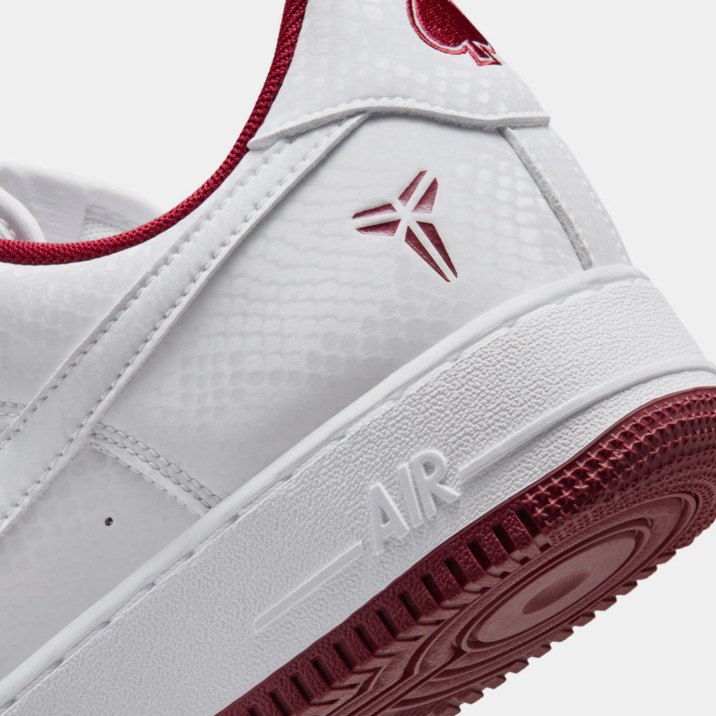 Kobe Air Force 1 Lower Merion Mens Lifestyle Shoes (White/Team Red/Team Red/White)