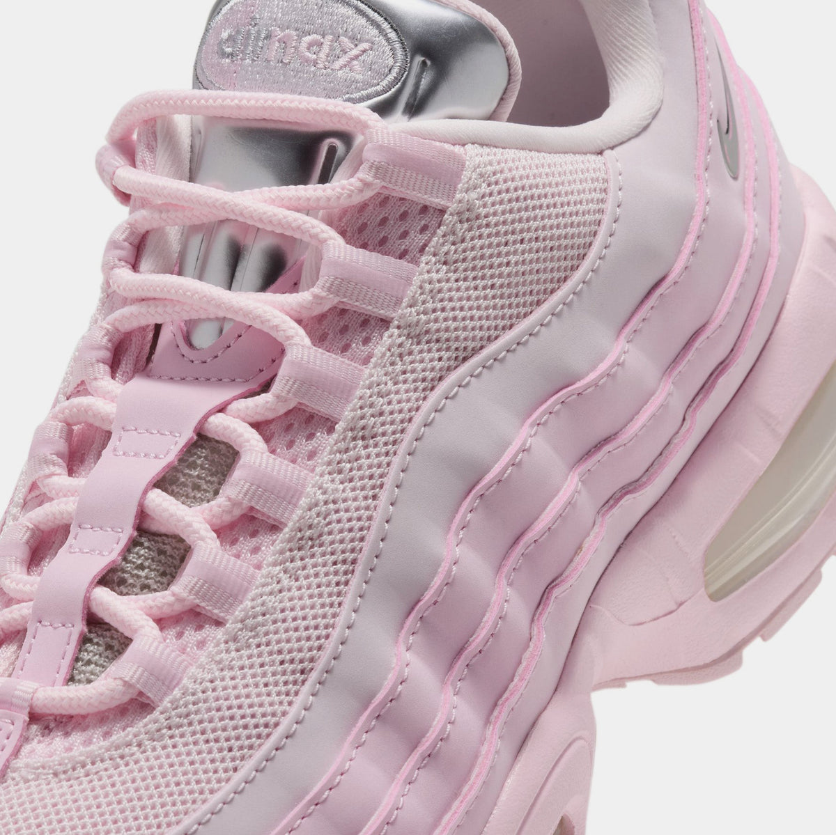Air Max 95 Big Bubble Chrome Pink Foam Womens Running Shoes (Pink Foam/Pearl Pink/Metallic Silver)