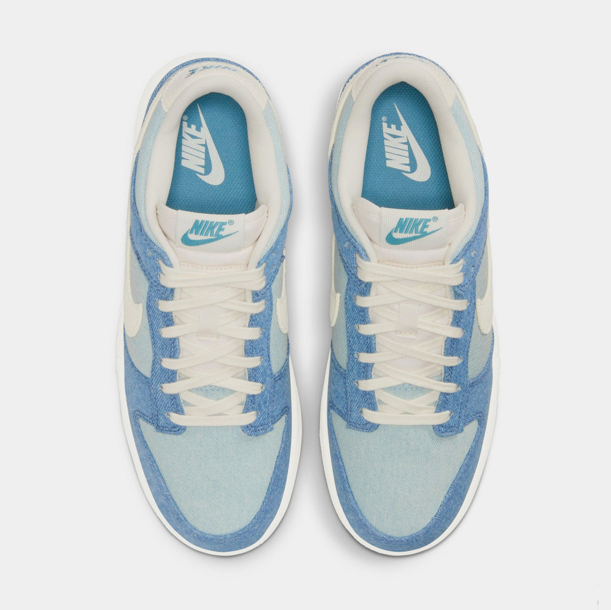 Dunk Low Womens Lifestyle Shoes (Smokey Blue/Pale Ivory/Denim Turquoise/Ochre)