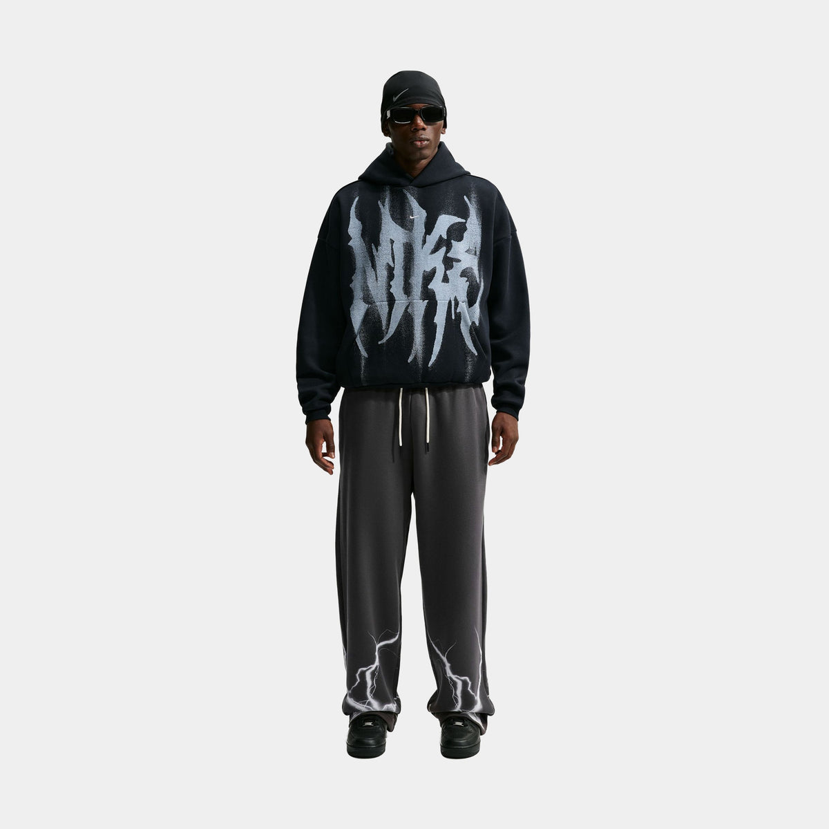 Standard Issue Brushed Basketball Fleece Mens Pants (Anthracite/White/Pale Ivory)