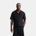 24.7 PerfectStretch Dri Fit UV Button Up Mens Short Sleeve Shirt (Black/Dark Smoke Grey)