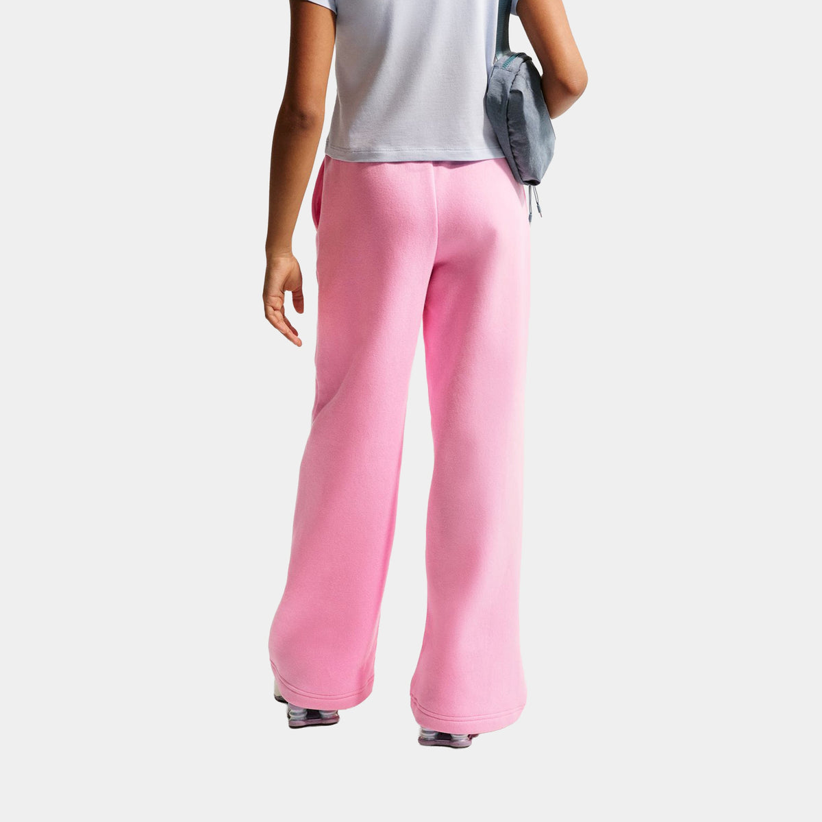 Sportswear Studio Fleece Open Hem Grade School Sweatpants (Pink Rise/White)
