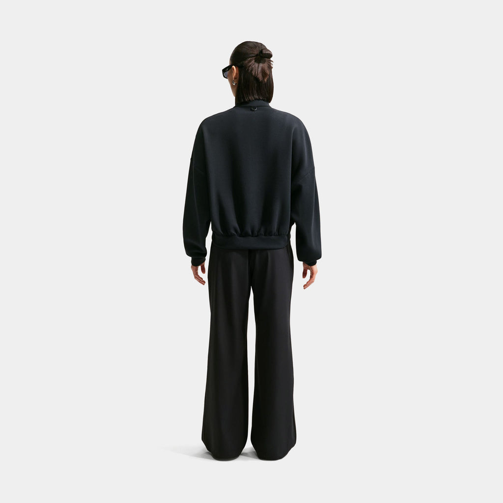 24.7 PerfectStretch Dri Fit High Waisted Loose Wide Leg Womens Pants (Black/Dark Smoke Grey)