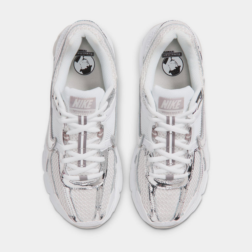 Zoom Vomero 5 Womens Running Shoes (White/Metallic Silver/Light Bone)