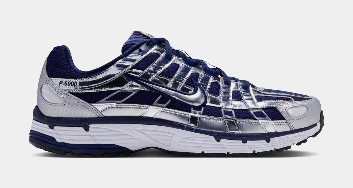 P-6000 Mens Running Shoes (Midnight Navy/Metallic Silver/White)