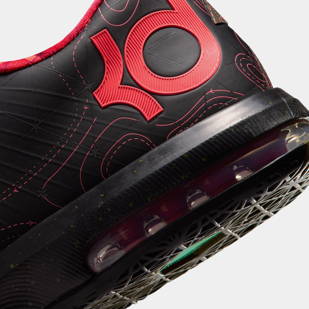 KD 6 Meteorology Black and Medium Olive Mens Basketball Shoes (Black/Atomic Red/Medium Olive/Noble Red)