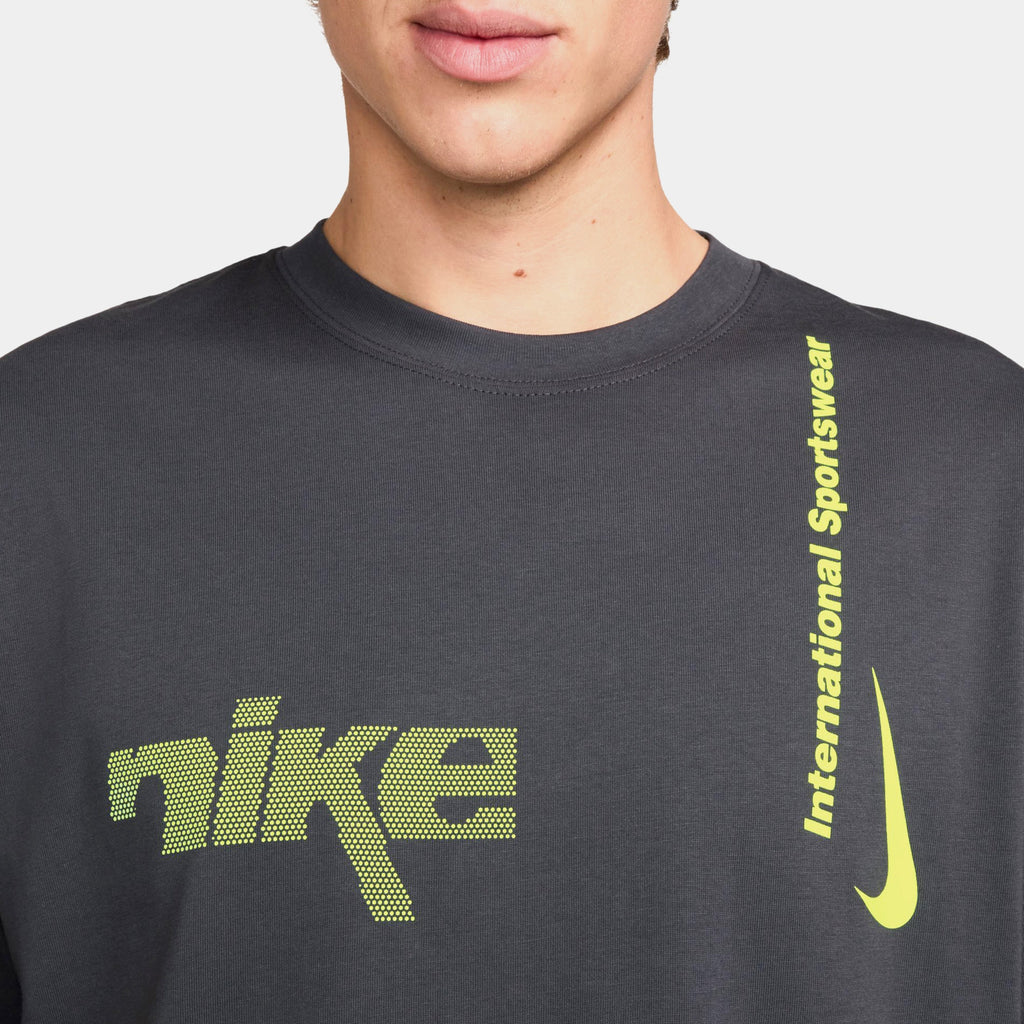 NSW Max 90 Swoosh Sport Mens Short Sleeve Shirt (Black/Grey)
