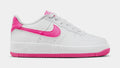 Air Force 1 Low Grade School Lifestyle Shoes (White/Laser Fuchsia)