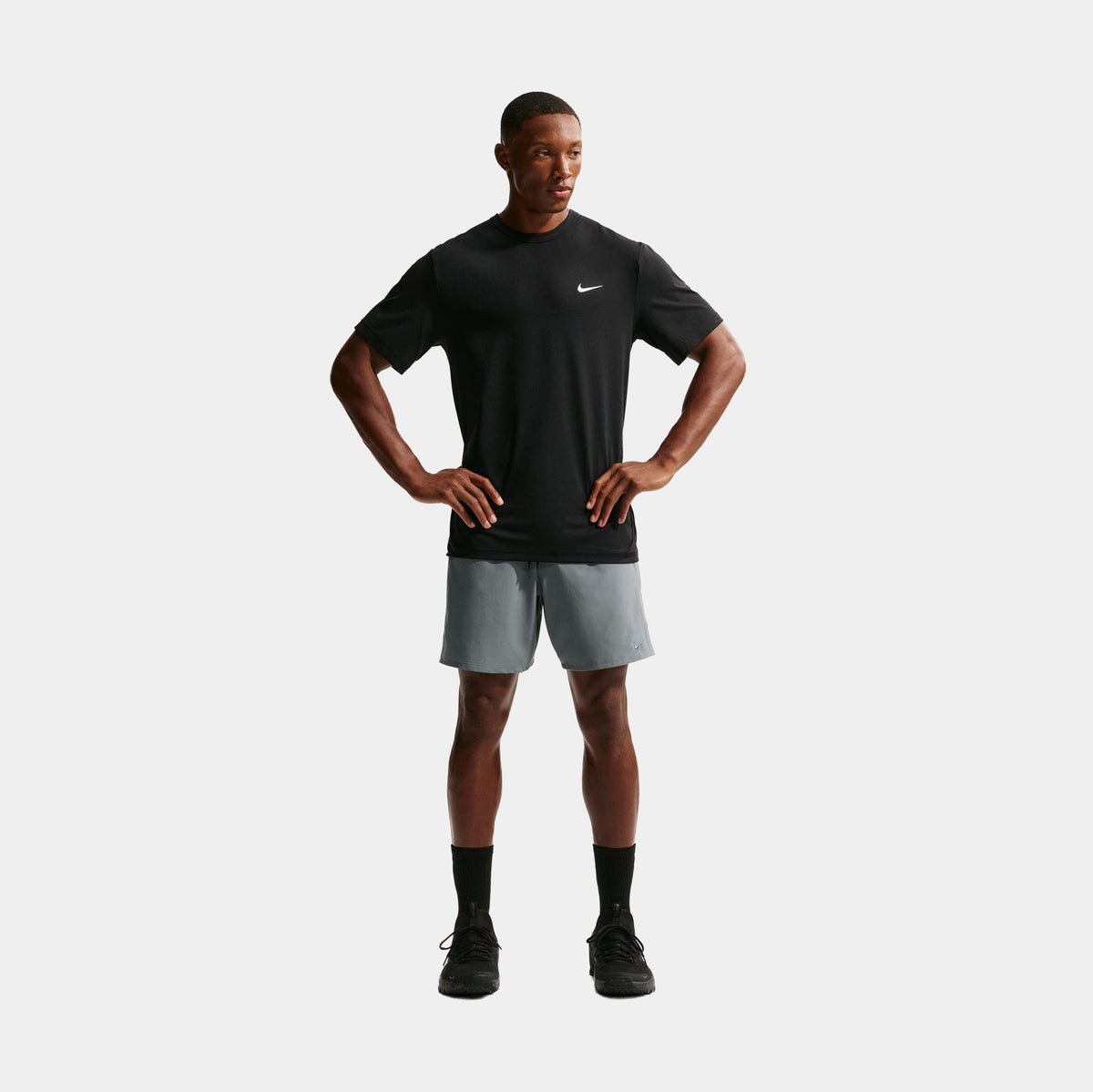 Unlimited Dri Fit 7" Unlined Versatile Mens Shorts (Smoke Grey/Black/Smoke Grey)