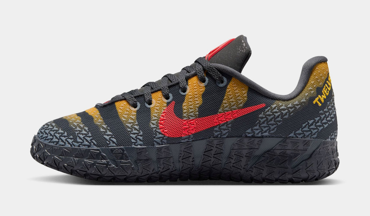 Jurassic Park x Ja 3 Raptor Grade School Basketball Shoes (Anthracite/Bright Crimson/Yellow Ochre)