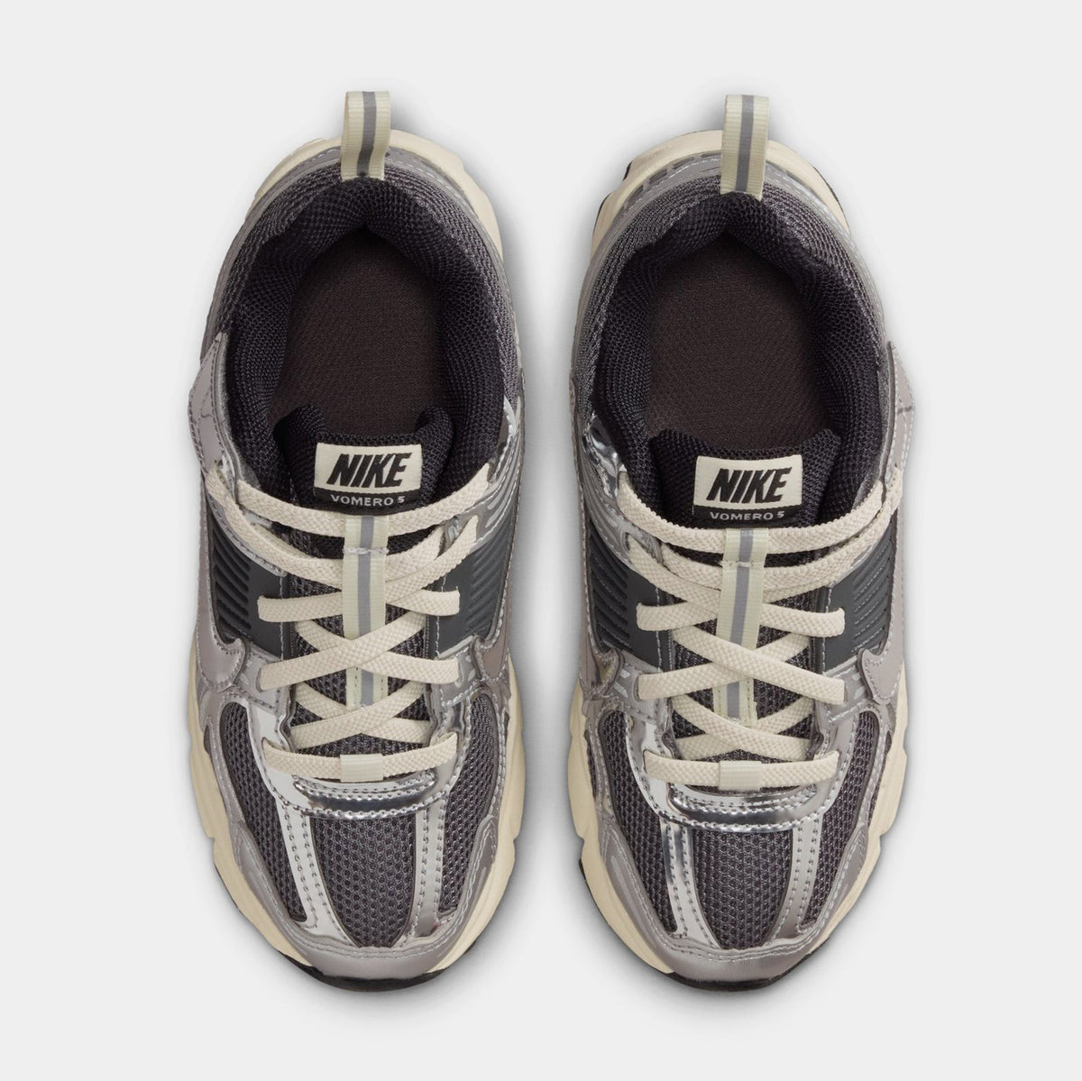 Vomero 5 Preschool Running Shoes (Iron Grey/Chrome/Metallic Silver)