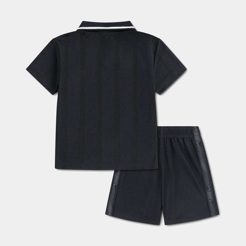 Victory Lap Polo and Shorts Preschool Set (Black)