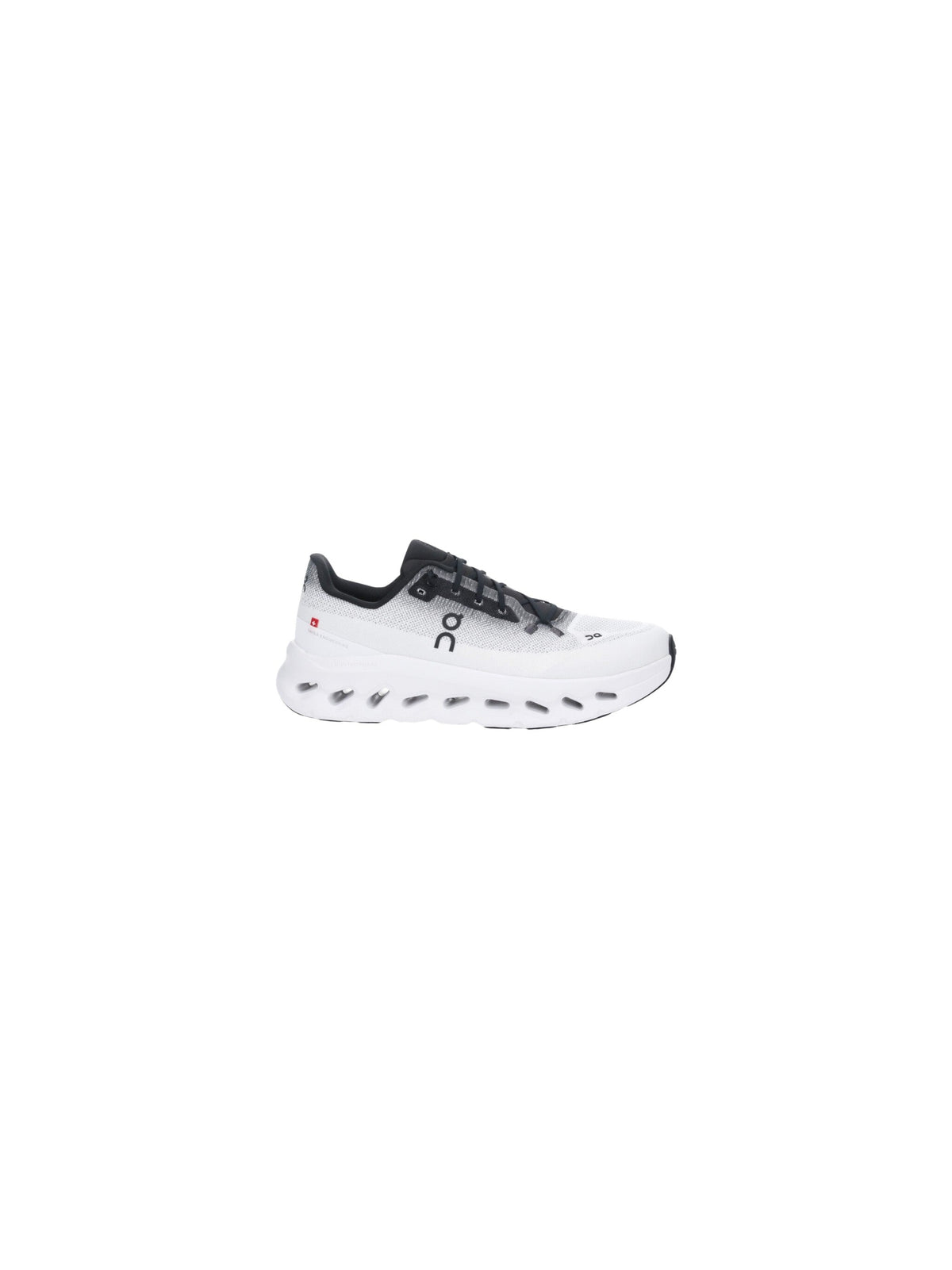 Cushioned White Sneakers With Sculpted Sole And Cut-Out Details