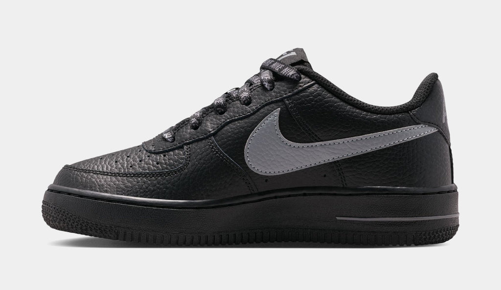 Air Force 1 Low Grade School Lifestyle Shoes (Black/Smoke Grey)