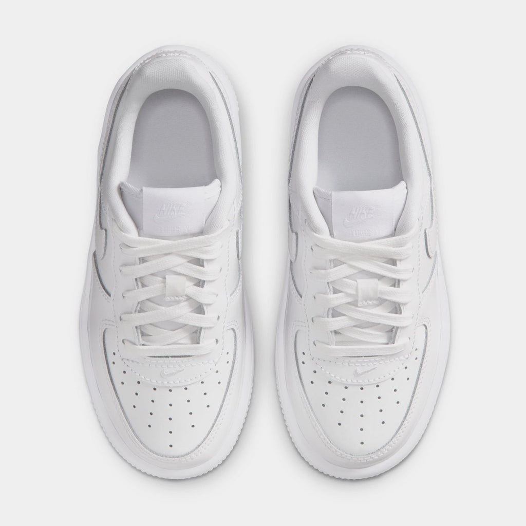 Air Force 1 Low Patent Leather Preschool Lifestyle Shoes (White)