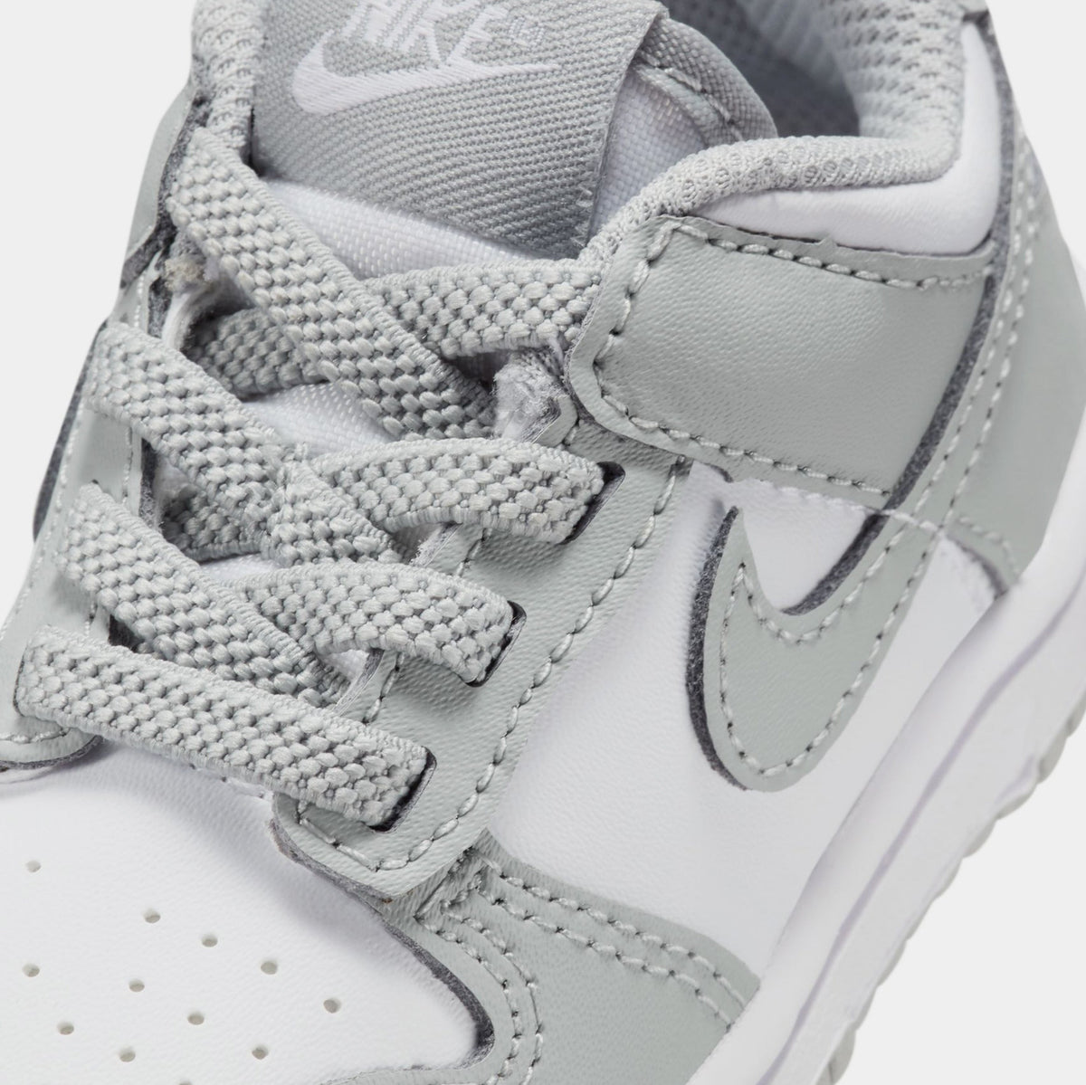Dunk Low Infant Toddler Lifestyle Shoes (White/White/Light Smoke Grey)