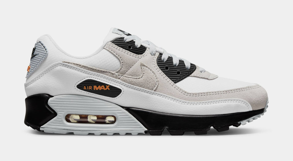Air Max 90 White Black Hot Curry Mens Running Shoes (White/Black/Hot Curry/Pure Platinum)