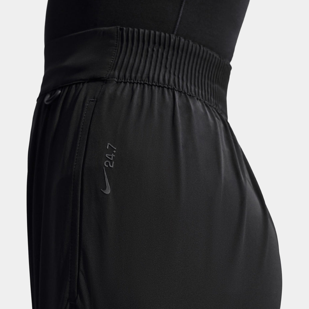 24.7 PerfectStretch Dri Fit High Waisted Loose Wide Leg Womens Pants (Black/Dark Smoke Grey)