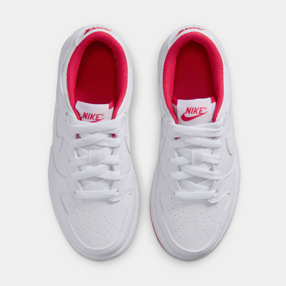 Dunk Low Preschool Lifestyle Shoes (White/University Red)