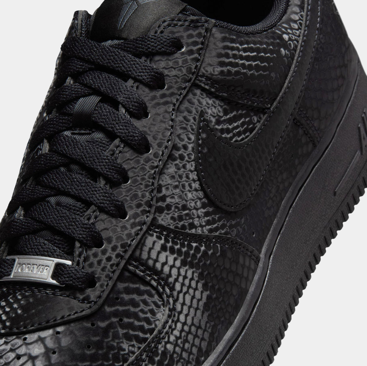 Kobe Air Force 1 Low Triple Black Mens Lifestyle Shoes (Black/Black)