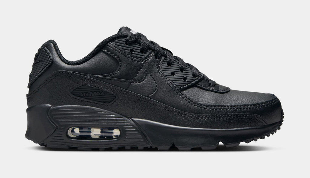 Air Max 90 LTR Grade School Running Shoes (Black/Black)