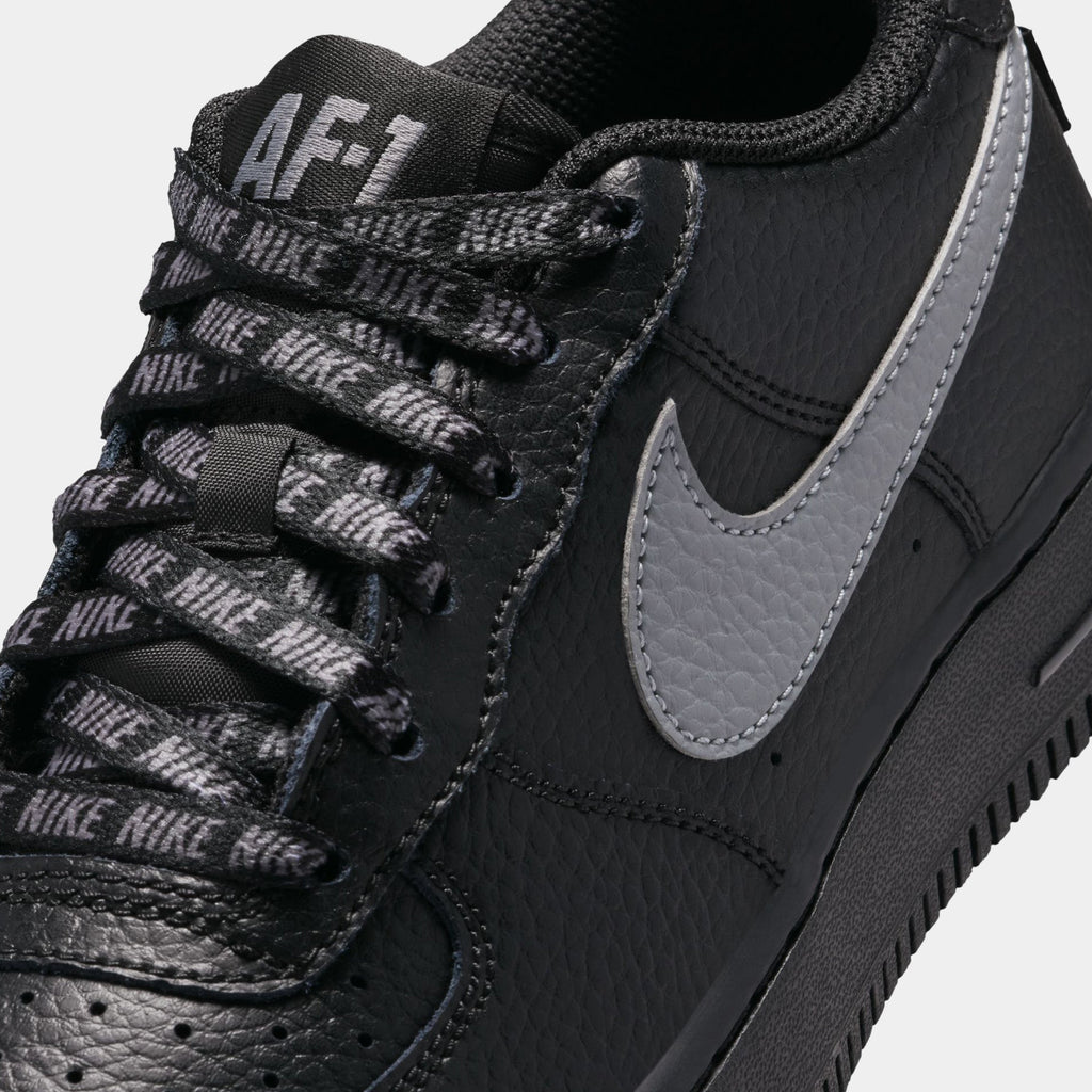 Air Force 1 Low Grade School Lifestyle Shoes (Black/Smoke Grey)