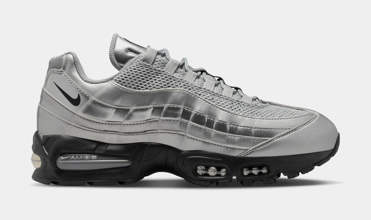 Air Max 95 Big Bubble Mens Running Shoes (Metallic Silver/Black/Black)