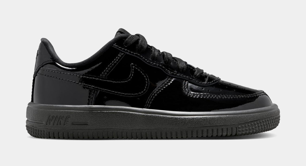 Air Force 1 Low Patent Leather Preschool Lifestyle Shoes (Black)