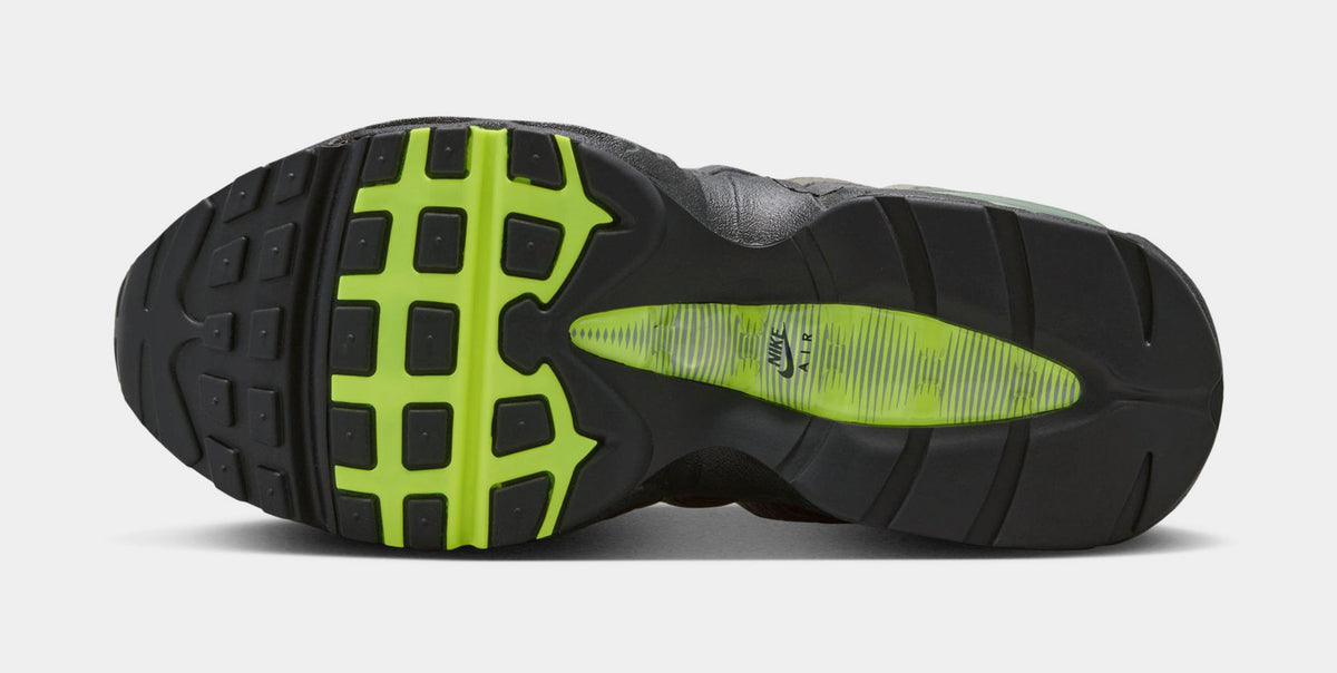 Air Max 95 Big Bubble Neon Grade School Running Shoes (Black/Neon Yellow/Anthracite/Light Graphite)