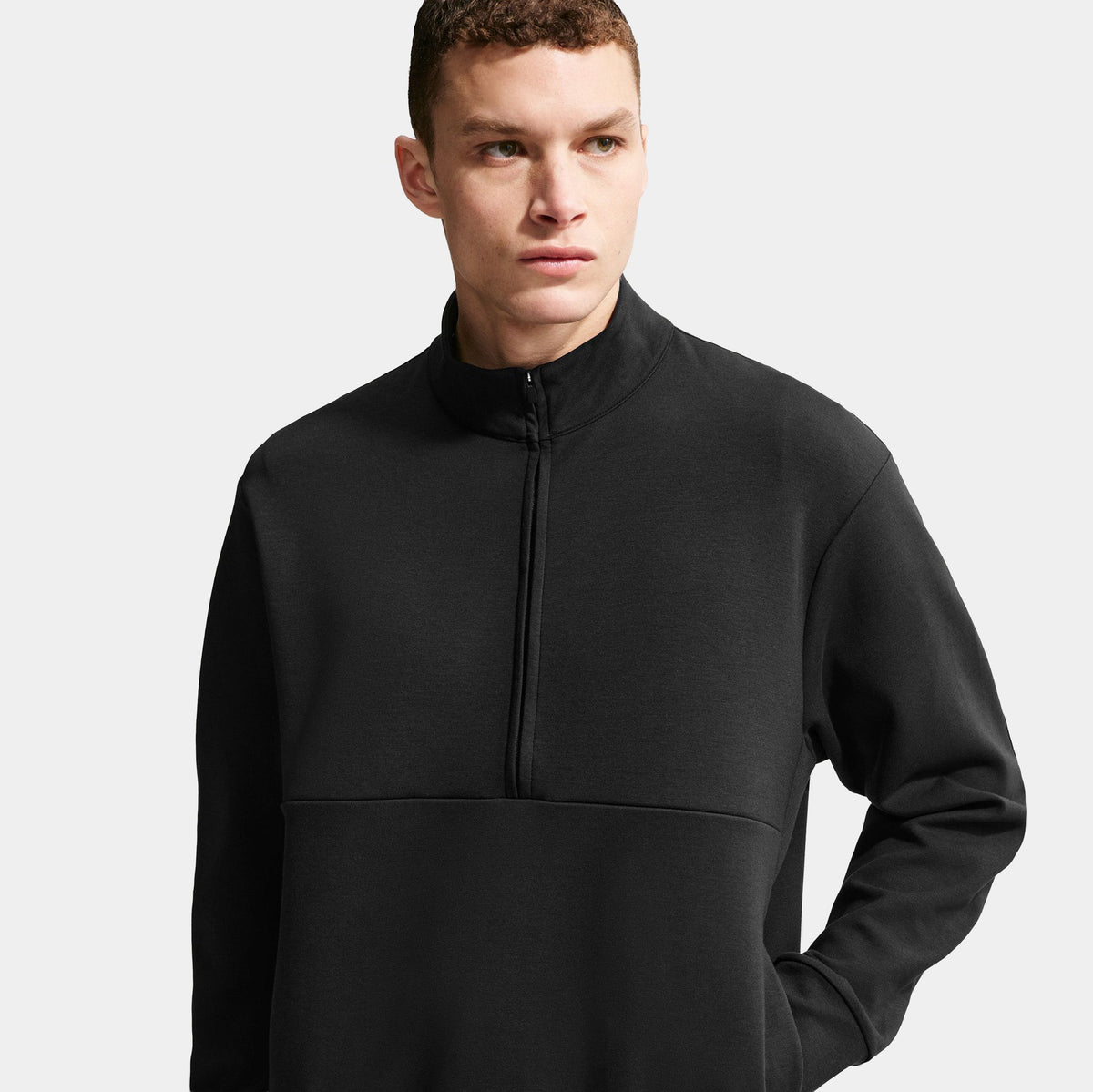 24.7 ImpossiblySoft Dri Fit Half Zip Up Mens Jacket (Black/Dark Smoke Grey)