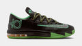 Zoom KD 6 Night Vision Grade School Basketball Shoes (Black/Multicolor/Light Lucid Green) Free Shipping