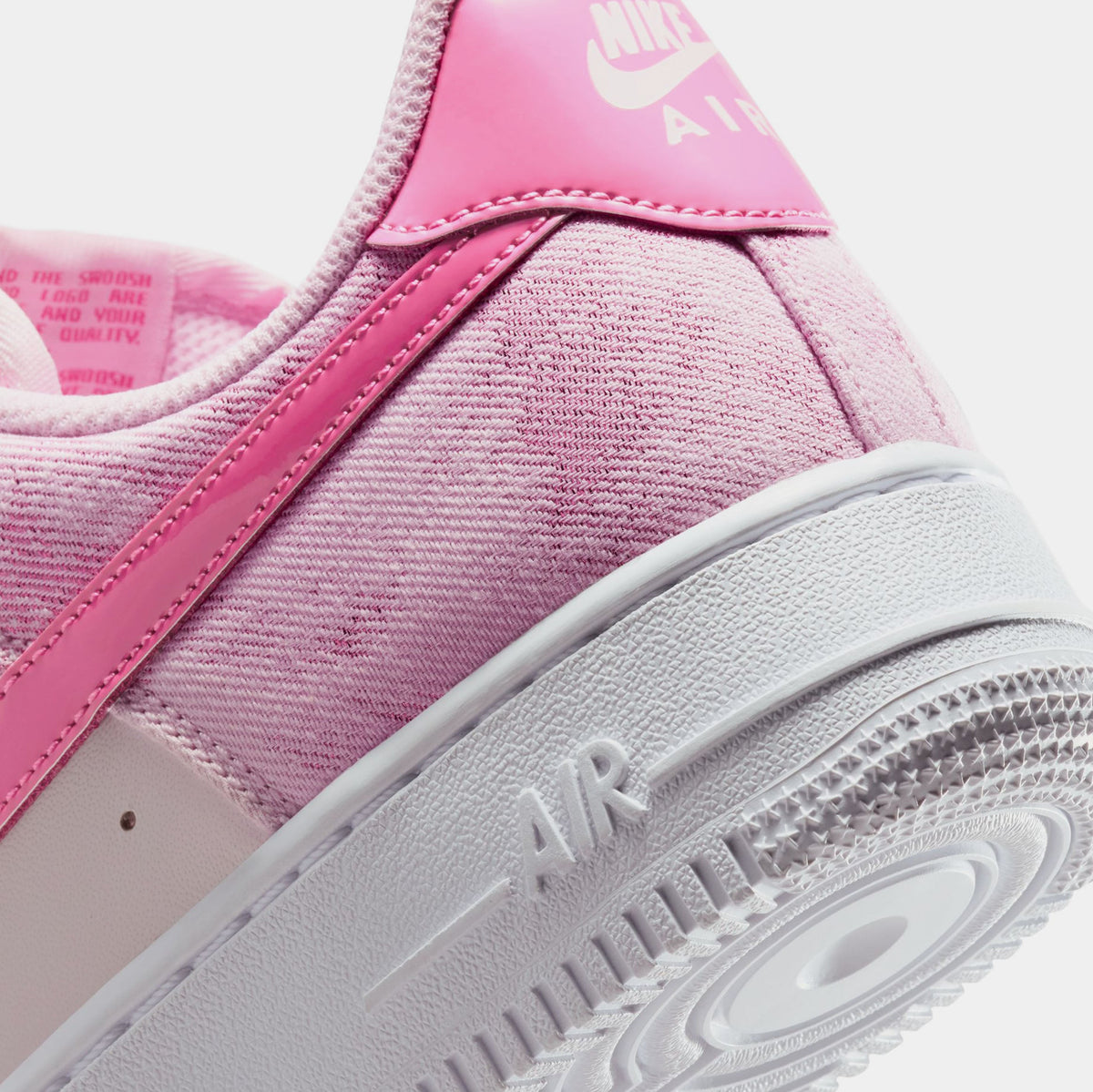 Air Force 1 '07 Denim Womens Lifestyle Shoes (Pink Foam/Pearl Pink/White/Pinksicle)