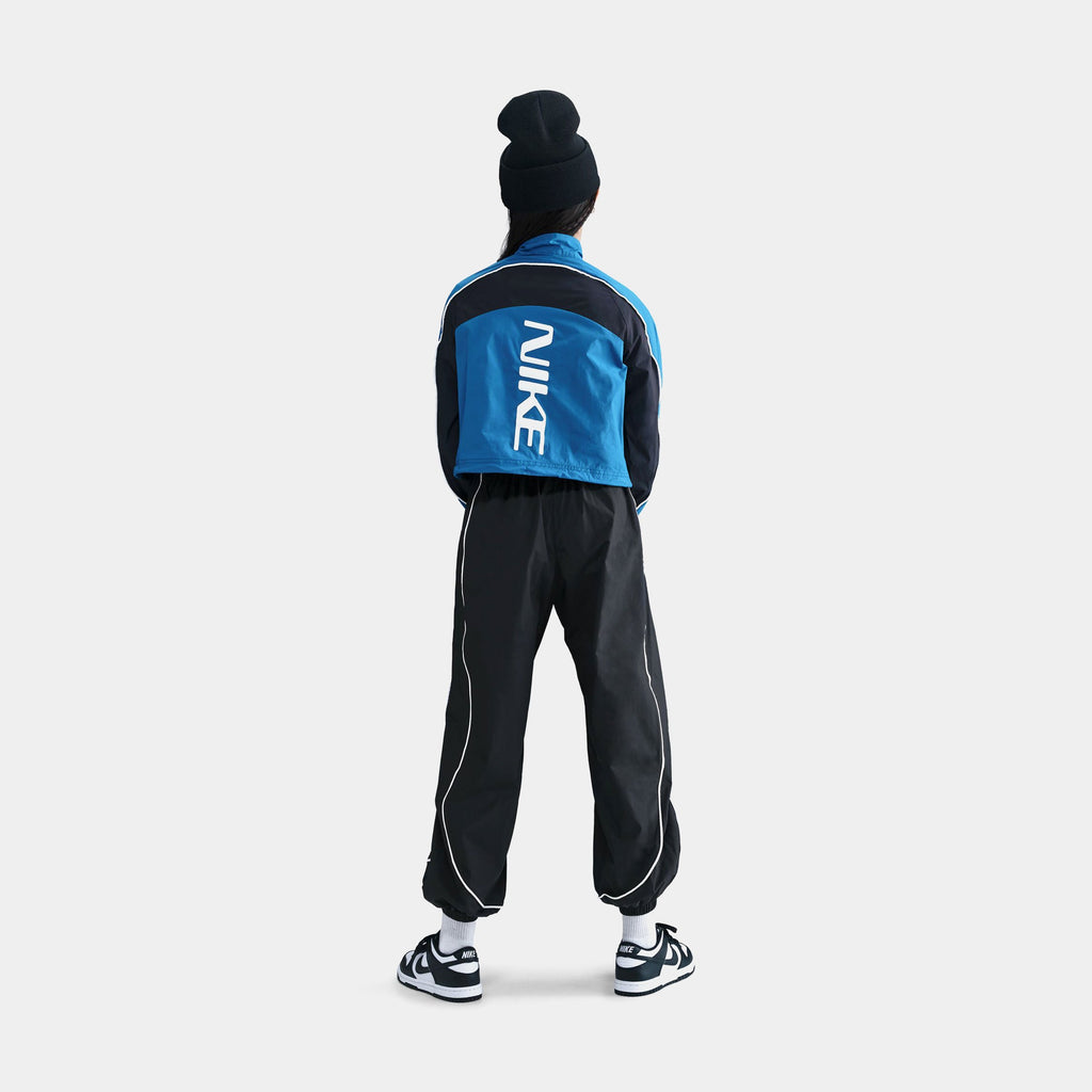 NSW Woven Track Grade School Pants (Black/Black/White)