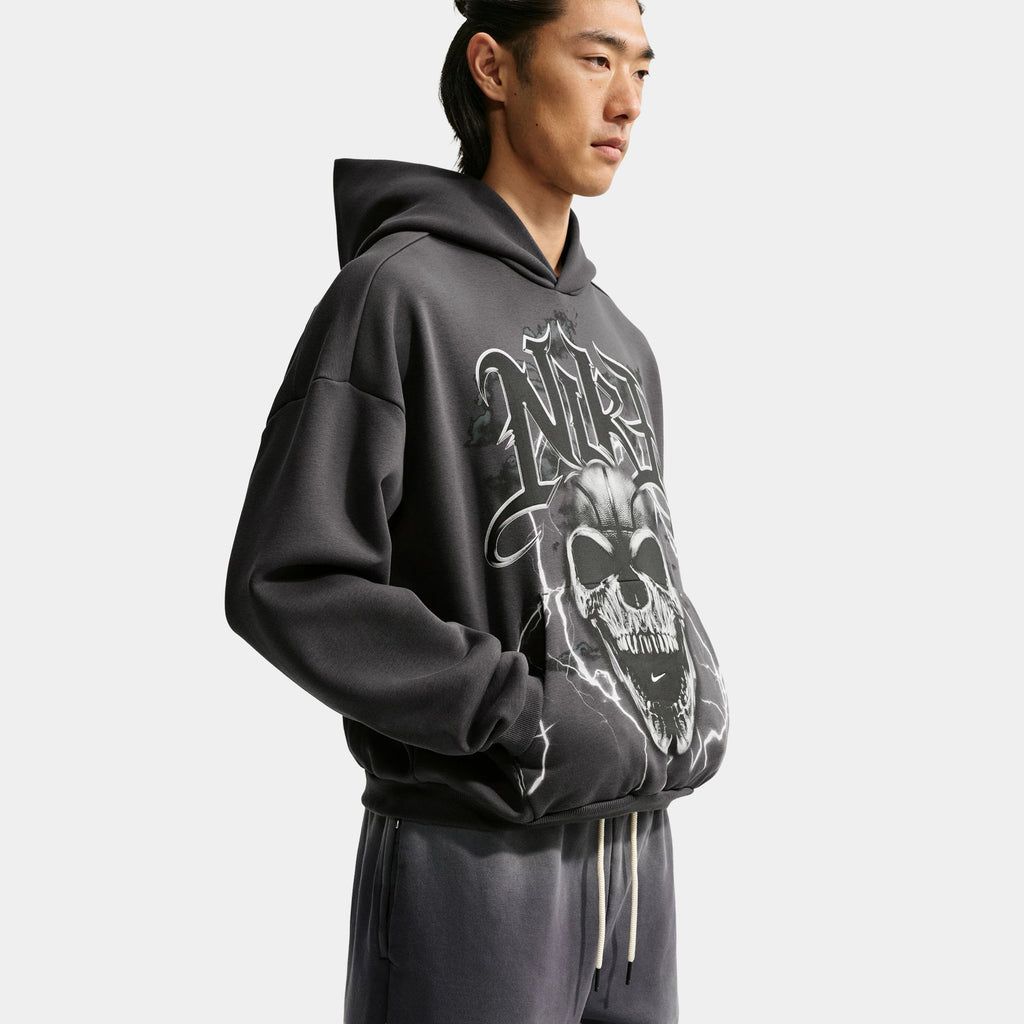Standard Issue Brushed Basketball Pullover Mens Hoodie (Anthracite/White/Pale Ivory)